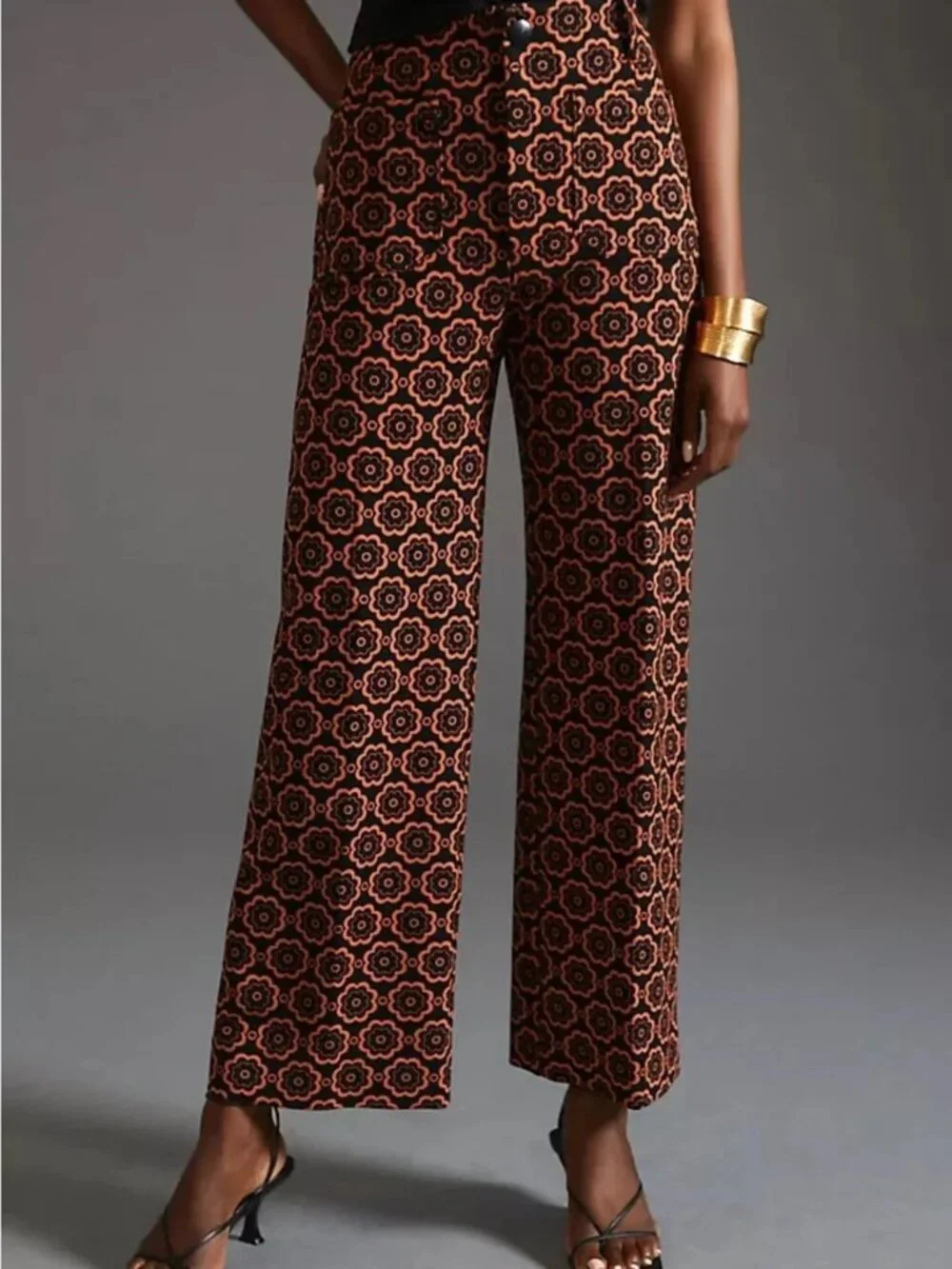 Anthropologie Maeve The Colette High-Rise Wide-Leg Retro Pants 34 - Picture 1 of 7